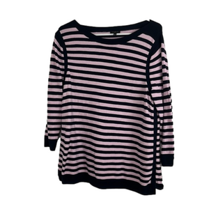 Talbots Pink & Blue Striped Light Sweater